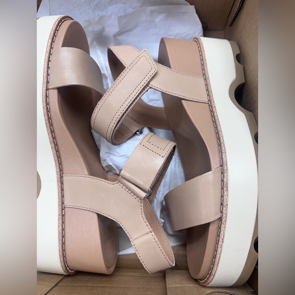 Sorel Beige and Cream Strap Sandals - Picture 2 of 6